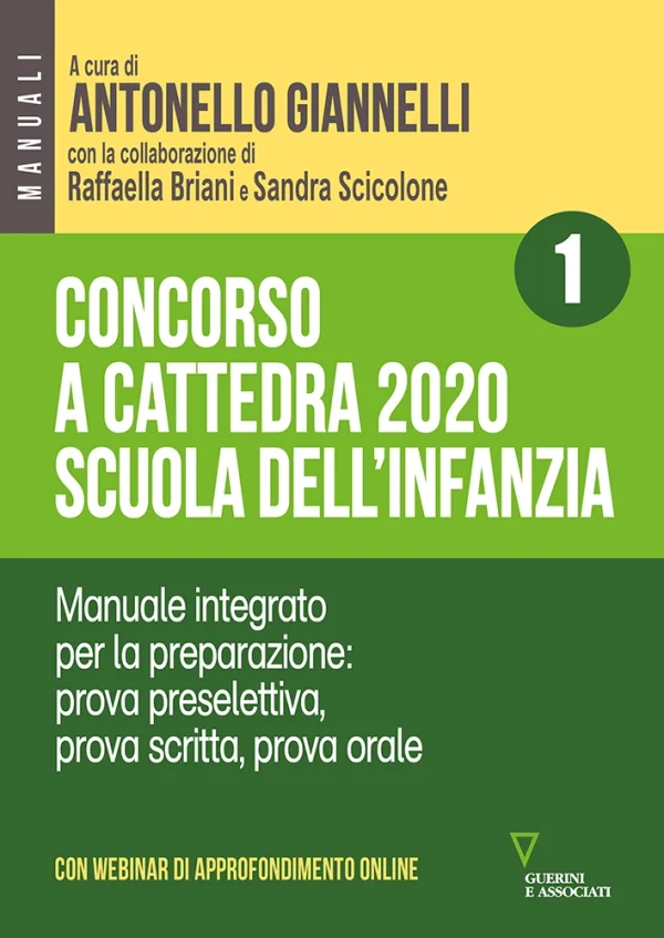 Concorso a cattedra 2020, Scuola dell'infanzia, Volume 1