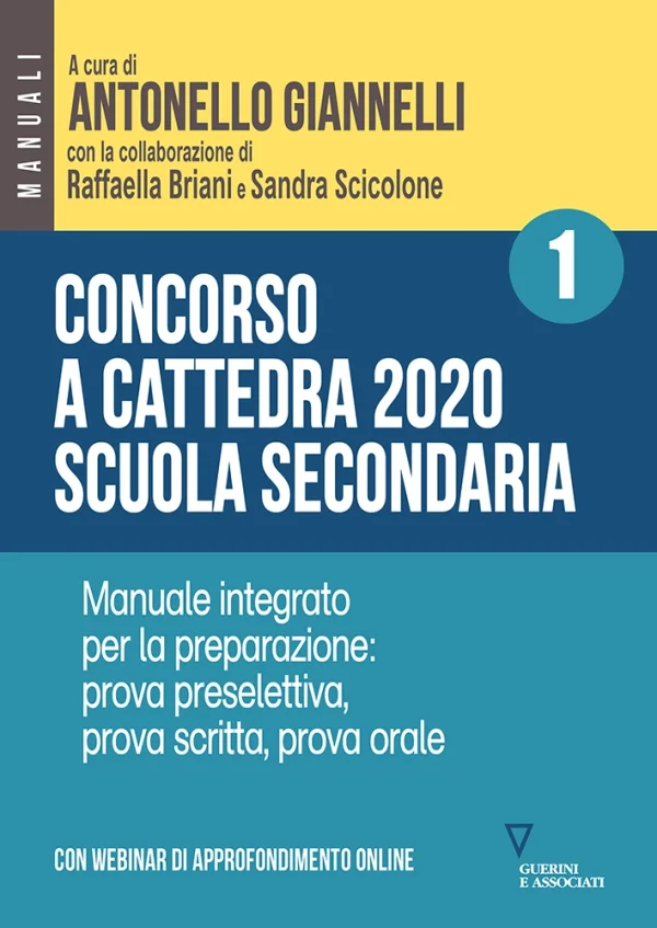 Concorso a cattedra 2020, Scuola secondaria, Volume 1